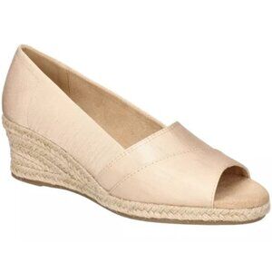 Easy Street Womens Jasper Super Flex Espadrille Sandals Natural Thai Silk 9M NWB